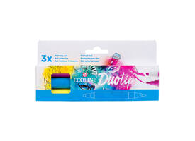 Duotip Talens Ecoline set à 3 stuks primair