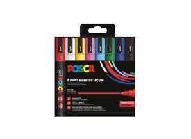 Paintmarker Uni POSCA PC5M medium assorti set à 8 stuks
