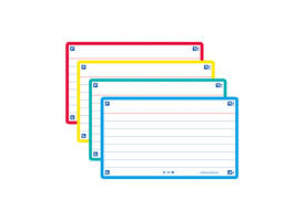 Flashcard Oxford 2.0 75x125mm 80 vel 250gr lijn assorti