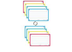 Flashcard Oxford 2.0 75x125mm 80 vel 250gr lijn assorti