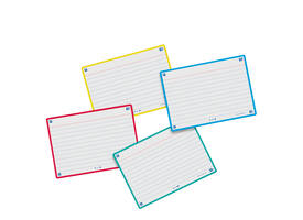 Flashcard Oxford 2.0 75x125mm 80 vel 250gr lijn assorti
