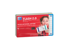 Flashcard Oxford 2.0 75x125mm 80 vel 250gr lijn assorti
