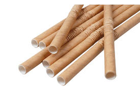 Drinkrietje IEZZY karton buigbaar Ø 6x240mm 100% fair 200 stuks bruin