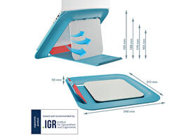 Laptopstandaard Leitz Ergo Cosy verstelbaar recyled blauw