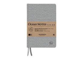 Notitieboek Aurora Ocean A5 192blz lijn 80gr linnenstructuur kaft grijs