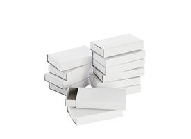 Luciferdoosjes Folia groot 110x60x20mm 12 stuks wit