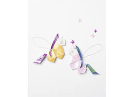 Vouwblaadjes Folia 75gr 14x14cm 50 vel 2zijdig iriserend embossing ass