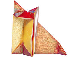 Vouwblaadjes Folia 75gr 14x14cm 50 vel 2zijdig iriserend embossing ass