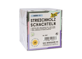 Luciferdoosjes Folia groot 110x60x20mm 12 stuks wit