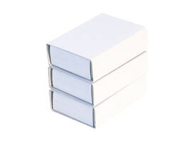 Luciferdoosjes Folia klein 53x37x11mm 10 stuks wit