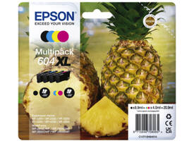 Inktcartridge Epson 604XL T10H64 zwart + 3 kleuren