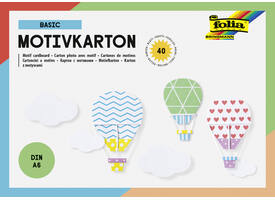 Fotokarton Folia A6 40vel met basisdesigns assorti