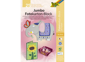 Fotokartonblok Folia 300gr 24x34cm 25vel jumbo assorti