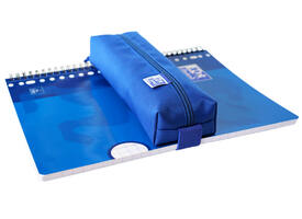 Pennenetui Oxford rechthoek blauw