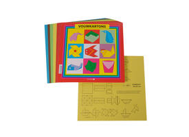 Vouwkarton vierkant 20x20cm 105gram assorti 40 vel