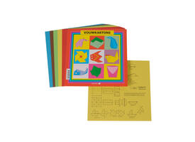 Vouwkartons vierkant 16x16cm 105gram assorti 40 vel