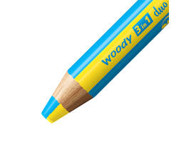 Kleurpotloden STABILO 882 woody 3 in 1 duo puntenslijper assorti 5st