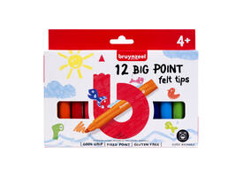 Viltstift Bruynzeel Kids Big Point assorti 12 stuks