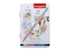 Kleurpotloden Bruynzeel Expression assorti pastel blik à 12 stuks