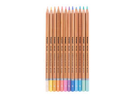 Kleurpotloden Bruynzeel Expression assorti pastel blik à 12 stuks