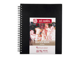 Schetsboek Talens Art Creation 80 vel 110gr 210x280mm spiraal zwart