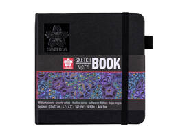 Schetsboek Sakura 80 zwarte vellen 140gr 120x120mm zwart