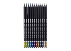 Kleurpotloden Bruynzeel Expression assorti metallic blik à 12 stuks