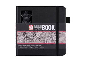 Schetsboek Sakura 80 witte vellen 140gr 120x120mm zwart