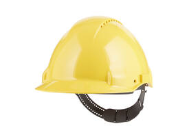 Veiligheidshelm 3M 53-62cm Uvicator en pinverstelling geel