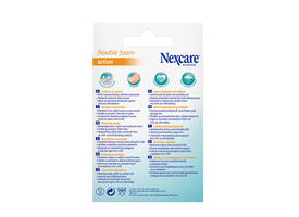 Wondpleister Nexcare active flexible foam waterbestendig 6x10cm 10 stuks