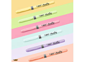 Markeerstift Bic grip Highlight your life assorti blik à 15 stuks