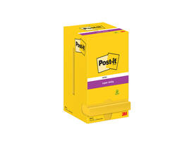 Memoblok Post-it 654 Super Sticky 76x76mm ultrageel 12 stuks