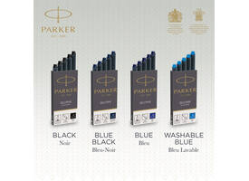 Inktpatroon Parker Quink blauwzwart blister à 5 stuks