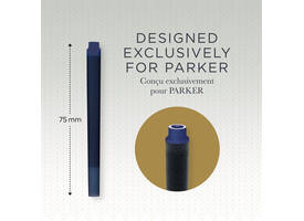 Inktpatroon Parker Quink blauwzwart blister à 5 stuks