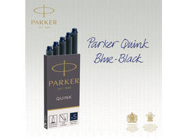 Inktpatroon Parker Quink blauwzwart blister à 5 stuks