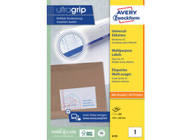 Etiket Avery 6135 210x148mm wit 200 stuks