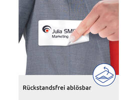 Naambadge etiket Avery J4785-20 80x50mm wit 200 stuks