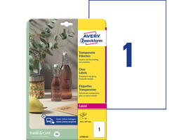 Etiket Avery L7784-25 210x297mm transparant 25 stuks