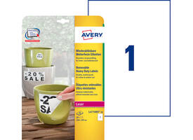 Etiket Avery L4775REV-20 210x297mm wit 20 stuks