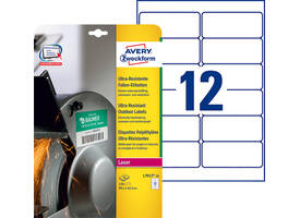 Etiket Avery L7913-10 99.1x42.3mm polyethyleen wit 120 stuks