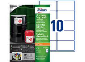 Etiket Avery B7173-50 99x57mm polyethyleen wit 500 stuks