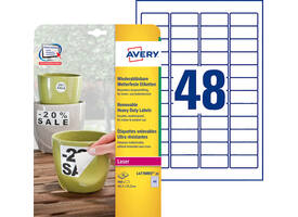 Etiket Avery L4778REV 45.7x21.2mm wit 960 stuks