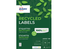 Etiket Avery LR7173-100 99.1x57mm recycled wit 1000 stuks