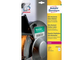 Etiket Avery L7912-10 63.5x33.9mm polyethyleen wit 240 stuks