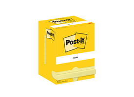 Memoblok Post-it 657 76x102mm geel 12 stuks