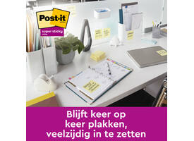 Memoblok Post-it Z-Note S350 Super Sticky 76x127mm geel 12 stuks