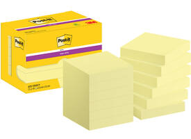 Memoblok Post-it 622 Super Sticky 47,6x47,6mm geel 12 stuks