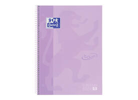 Notitieboek Oxford Touch Europeanbook A4+ 4-gaats lijn 160 pagina's pastel paars