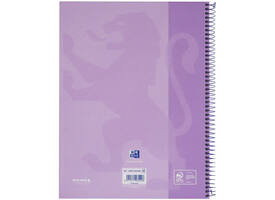 Notitieboek Oxford Touch Europeanbook A4+ 4-gaats lijn 160 pagina's pastel paars