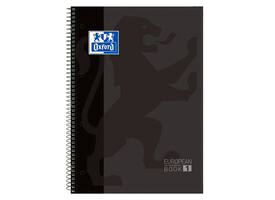 Notitieboek Oxford Classic Europeanbook A4+ 4-gaats ruit 160 pagina's zwart